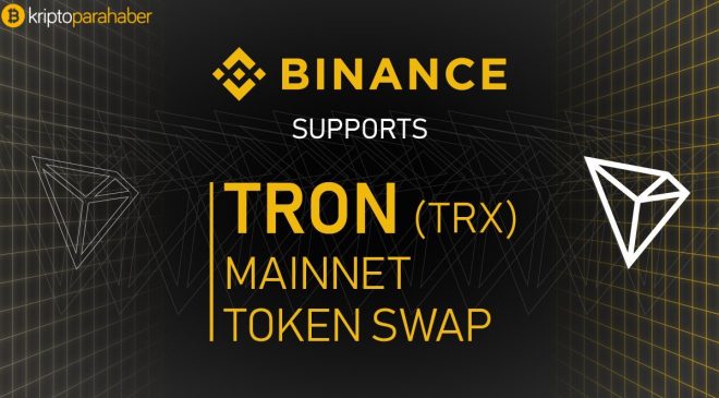 Binance TRON’un ana ağını ve TRX tokenini destekliyor
