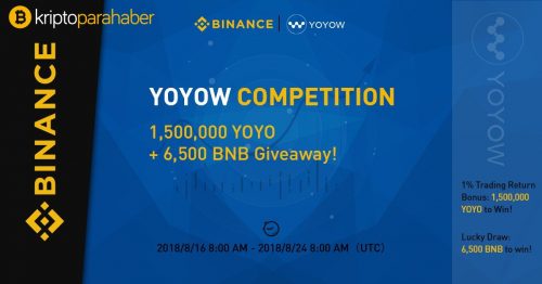Binance 30.000 dolar değerinde YOYO (YOYOW) dağıtacak