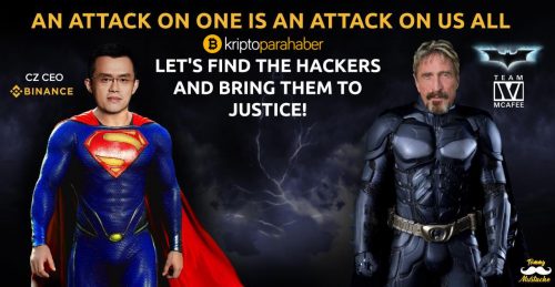 John McAfee hacker’ların peşinde: Binance CEO’su, McAfee’nin teklifini kabul etti