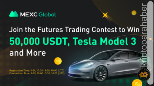 Son model Tesla Model 3 ve 50.000 USDT değerinde ödül paylaşımı yarışması başlıyor