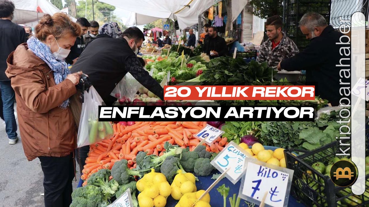 Türkiye'de enflasyon 20 yılın en yüksek seviyesine çıktı