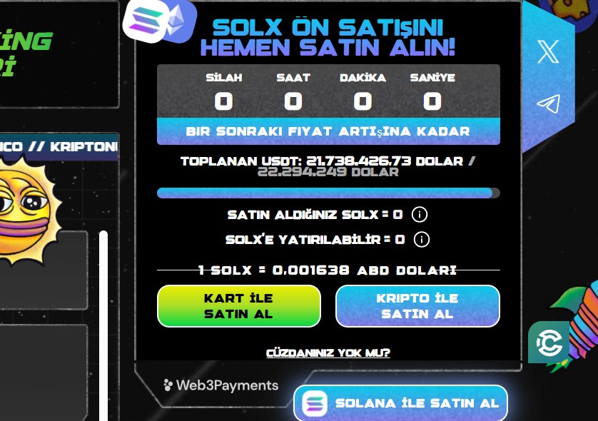 SOLX fiyat tablosu 